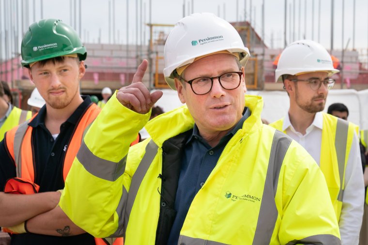 Labour leader Sir Keir Starmer during a visit to Persimmon Homes development at Germany Beck in York, while on the General Election campaign trail. Picture date: Thursday June 20, 2024. PA Photo. See PA story POLITICS Election Labour. Photo credit should read: Stefan Rousseau/PA Wire